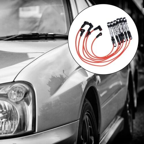 Spark Plug Wire Set 021905409T, High Performance Ignition Lead Cable Spark Wire Set Fits for VW Golf III