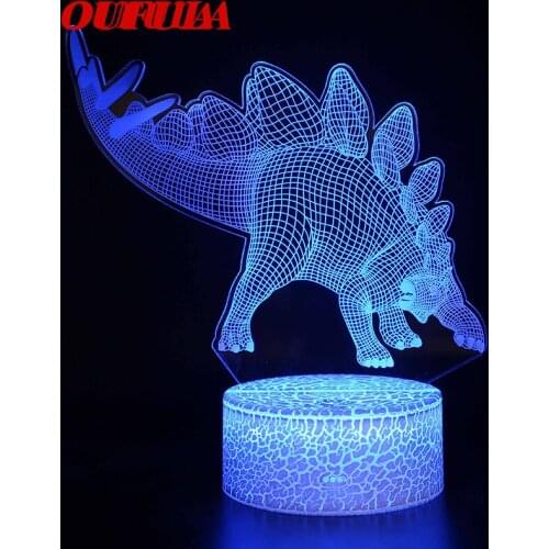 Night LED Lights Novelty 3D lamp Cute Toy Gift 7 Color Abstract Artist Graphics Cartoon Atmosphere Lamp For Children Kids Room