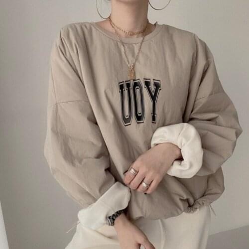 2021 New Printed Pullover Sweatshirt Letter Printed Sweatshirt Thick Crewneck Sweatshirt Streetwear Harajuku Drawstring Design
