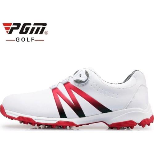 New! Pgm Golf Shoes Mens Waterproof Shoes Rotating Screw Shoelaces Training Sneakers Male Lightweight Skidproof Footwear D0469