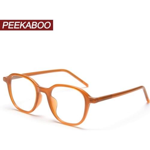 Peekaboo fashion korean transparent glasses frame women clear lens optical glasses man anit blue light TR90 frame accessories