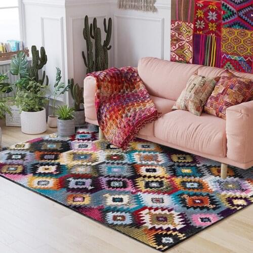 Retro Vintage Carpet Persian Carpet Living Room Bedroom Mat Anti-slip Area Carpet Absorbent Boho Carpet