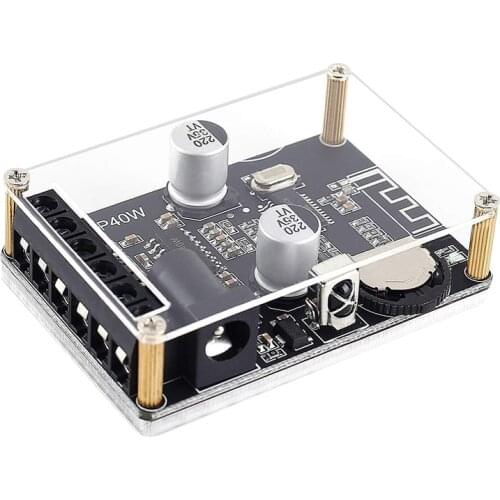 Stereo Bluetooth Power Amplifier Board Remote Control 5V 12V 24V 20W 30W 40W Infrared Receiver Module with Case