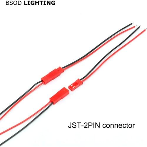BSOD 10 Pair Led Light Connector JST 2PIN Plug Male and Female 20 AWG Cable Wire Connector for Led Strip Light RC Battery