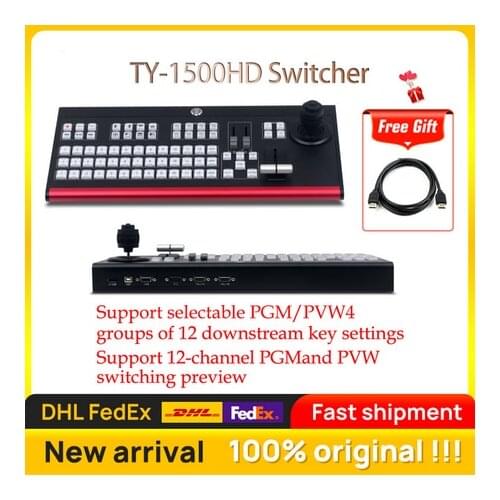 TY-1500HD Control Panel of Vmix Switcher Video Recording Equipment Video Switcher for New Media Live Youtube Ins TV Broadcasts