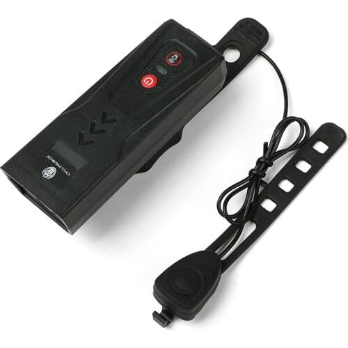 Bicycle Bell Light USB Rechargeable Headlight 2-in-1 USB LED Bicycle Headlight Horn Mountain Bike Front Light Bell