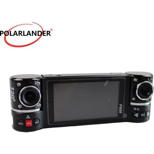 High quality F600 2.7" Dual cameras DVR Car Camera Dual cam SOS button Vehicle Driving Camcorder Video Recorder night vision