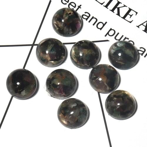 Xinyao 10Pcs Round Acrylic Resin Cabochon Tray Base Accessories for DIY Jewelry Making