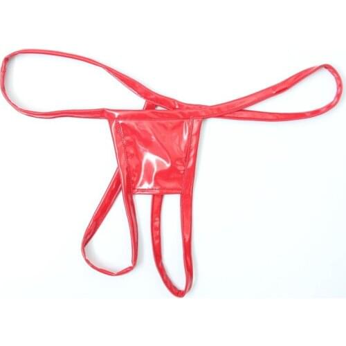 Plus Size Latex PVC Leather String Women Thongs And G Strings Kawaii Sexy Tanga T-back Thong Lingerie Underwear Tangas Stringi