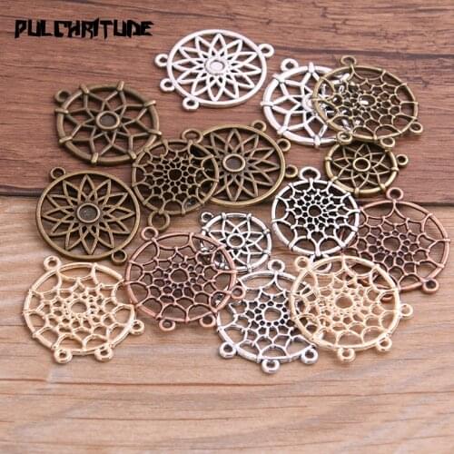 10PCS 6 Style Mix Color/Size Vintage Dream Catcher Jewelry For Diy Finding Dream Catcher Pendant Charms Hand Making