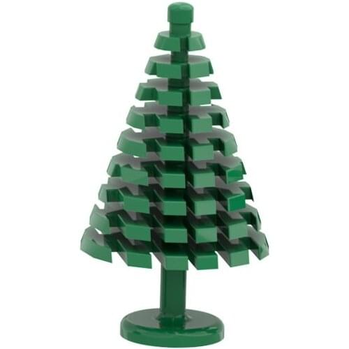 10PCS Spruce Tree 3471 Building Blocks Compatible Major Brand Kids Toys Early Learning MOC Education Gifts