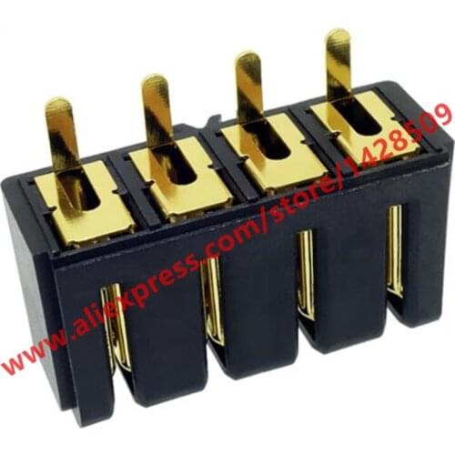 2Pcs 4-pin 10A Large Current Plug-in Laptop Battery Connector Gold-plating Famale Interface Socket Junctor 5.0mm Pitch