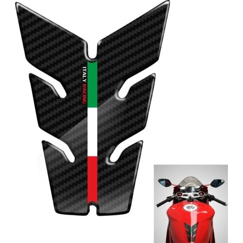 3D Carbon-look Motorcycle Tank Pad Protector Italy Racing Small Tankpad Case for Aprilia Ducati Panigale Benelli Etc