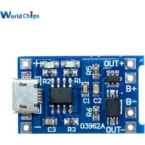 5PCS Micro USB 5V 1A 18650 TC4056A Replace TP4056 Lithium Battery Charger Module Charging Board With Automatic Protection