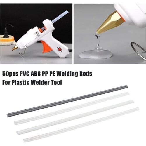 50Pcs Plastic Welding Rods Bumper Repair ABS/PP/PVC/PE Welding Sticks Welding Soldering Supplies