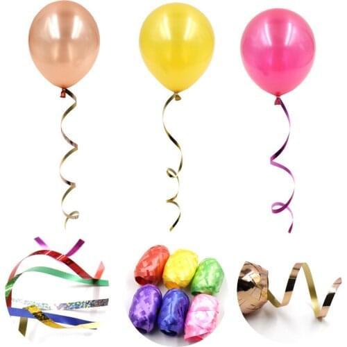 6PCS/Pack 5mm*10m Balloon Ribbons Rope Latex Foil Confetti Helium Ballon Strapping tool Wedding Birthday Party Home Decoration