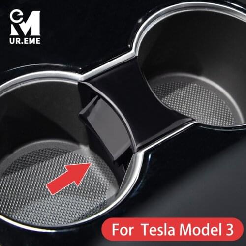 For Tesla Model 3 Accessories Model3 Y Car Cup Holder Drinks Holders Limit Clip 2020-2017 ABS Plastic Interior Modification