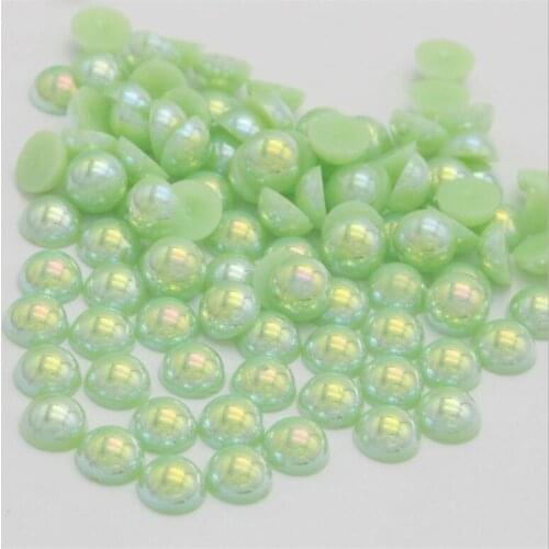 1000pcs Shining 3/4/6/8/10/12mm Half Beads DIY Imitation Garment Beads Pearl ABS Beads Craft For Cloth Jewelry Making