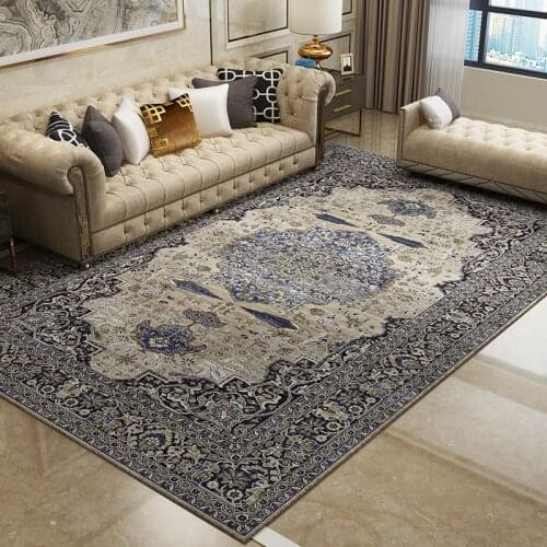 European Retro Large Persian Carpets Bedroom Home Lving Room Rugs And Carpet Non-slip Tatami Mats Study Carpet Floor Rugs