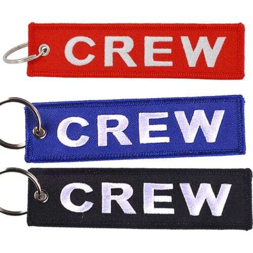 Remove Before Flight Key Chain for Cars Fobs OEM Keychain Aviation Tag Embroidery Key Chains CREWDouble-sided embroidery