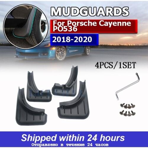 Free Shipping High Quality ABS Plastics Automobile Fender Mudguards Mud Flaps For Porsche Cayenne PO536 2018 2019 2020