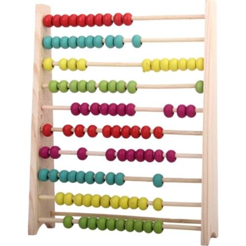 Milticolor Wooden Abacus Beads Educational Toy Gift For Preschool Kids Child