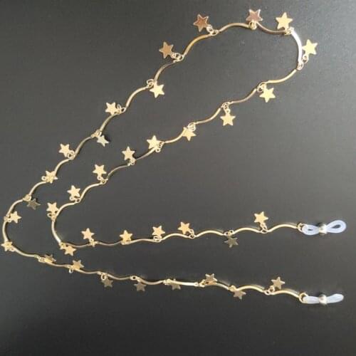 Designer original handmade small star chain glasses anti-lost chain bohemian style fashion sunglasses chain