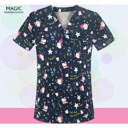 Breathable Beauty Salon Dentistry Work Tops Medical Surgical Uniforms Pharmacy Hospital Scrubs Tops Pet Doctor Nursing Overalls