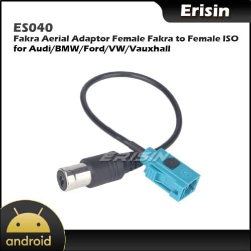 Erisin ES040 Female Fakra to Female ISO Antenna Aerial Adapter Converter for fit Car Stereo