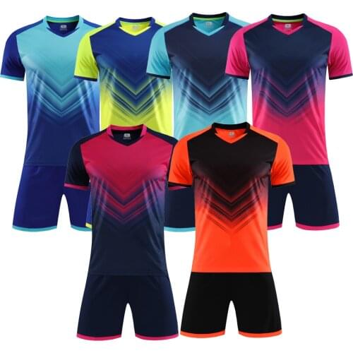 Custom Mens Soccer Jersey Set Uniforms Kits, Jersey Football Boys,Adult KidsTracksuit Football Shirt Shorts Suit Uniform 6317