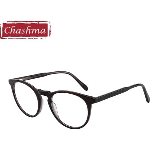 Retro Round Acetate Material Men Eyewear Spring Hinge Student Prescription Glasses Frame Women Optical Spectacle