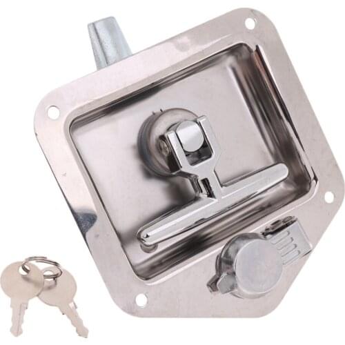 Easy Install Safety Vehicle Stainless Steel Folding Toolbox Lock