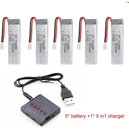 JJRC H37 JXD 523 523W 3.7V 500mAh Li-Polymer Battery with Charger For JJRC H37 JXD 523 wltoy V966 V977 V930 Q282 Battery parts