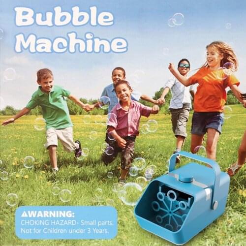 Bubble Machine Outdoor Toy Funny Automatic Colorful Bubble Blower Maker Toys Kids Baby Electric Outdoor Toys