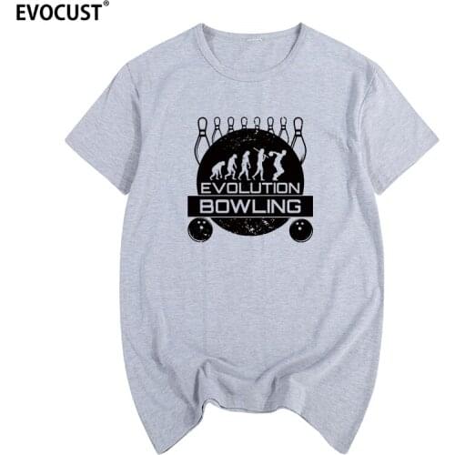 Bowling evolution Fashion Old Vintage t-shirt Cotton Men T shirt New TEE TSHIRT Womens