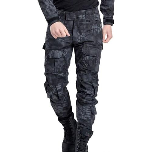 Men Outdoor Tactical Military Camouflage Army Pants Wear-Resistant Breathable Training Pants Climbing Combat Hunting Trousers