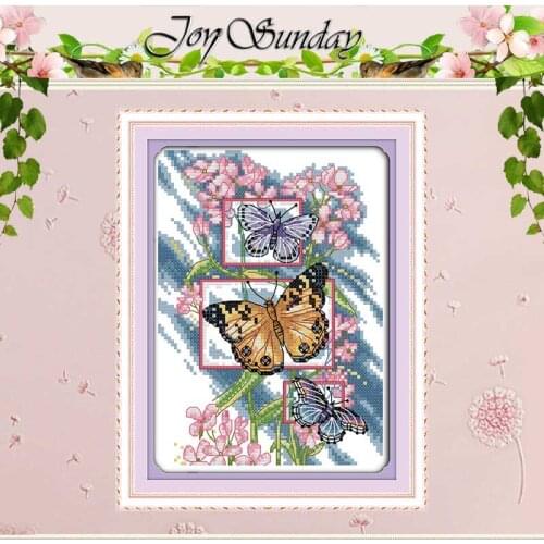 Butterflies Counted Cross Stitch 11CT 14CT Cross Stitch Set Wholesale DIY animals Cross-stitch Kit Embroidery Needlework