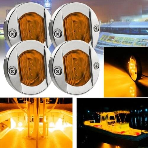 New DC 12V Marine Boat Transom LED Stern Light Round Cold White LED Tail Lamp Yacht Accessory Blue/ White/Red/Yellow/Green