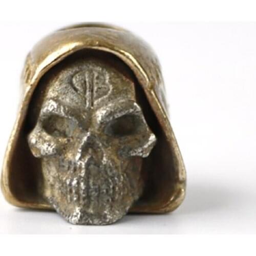 Knife Beads EDC Tools Brass Skull Lanyard Bead Paracord Knife Keychain Tool DIY Pendant #153