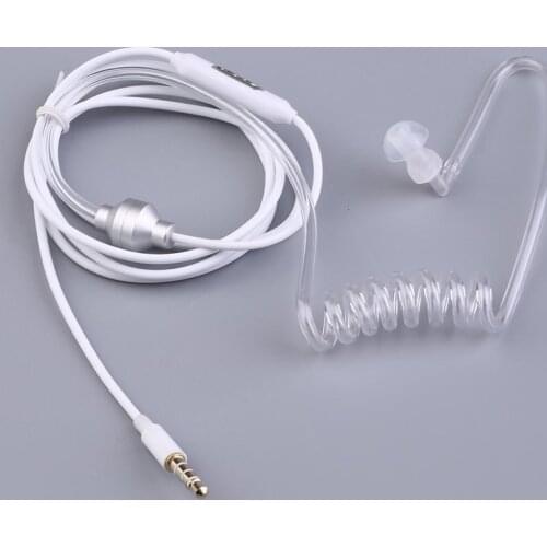 Single Stereo Secret Service Air Tube 3.5mm Anti Radiation Mobile Phone Headsets Headphone Earphone With Air Pipe KY-011