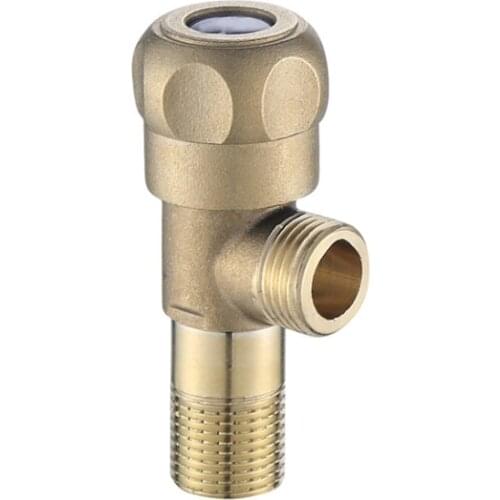 Water Switch Valve Round Angle Valve Brass Diverter G1/2 Thread Sub-Valve Kitchen Bathroom Accessories Solid Brass