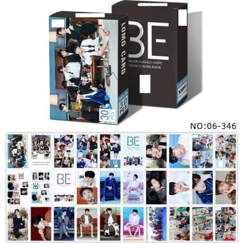 30pcs/Set South Korean Groups K-POP Bangtan Boys Poster New Album BE 2021 Seasons Greetings LOMO Card PhotoCard JUNG KOOK JIMIN