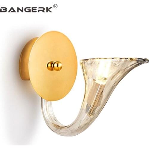 Simple Modern Sconce Wall Lights For Bedroom Wall Lamp LED G9 Brass Glass Lamps Home Decor Lighting Fixtures Lampara Pared