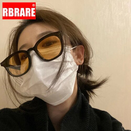 RBRARE Fashion Cat Eye Sunglasses Women 2021 Classic Small Frame Sunglasses Women Vintage Yellow Shades for Women Gafas De Sol