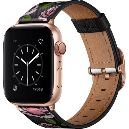 Band For Apple Watch SE Strap Series 6 44mm 40mm Geniune Leather Warchbands iWatch 5 4 Bracelet For Applewatch 3 42mm 38mm Bands