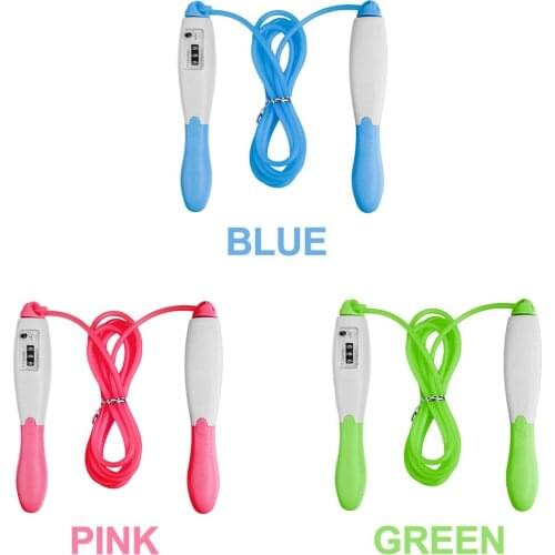 Counting Skipping Rope Jump Ropes Sports Fitness Exercise Tool Fast Speed Counting Jump Skip Rope Skipping Wire Blue Green Pink