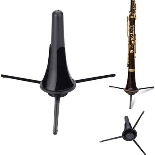 Flute Clarinet Stand Bracket Foldable Tripod Holder with Flannel Better Protection Wind Instrument Placement Display Accessories