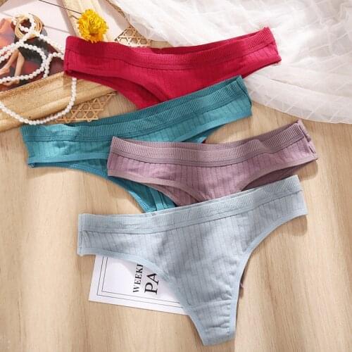 Sexy Lingerie Womens Cotton G-String Thong Panties String Underwear Women Briefs Pants Intimate Ladies Low-Rise 1 piece