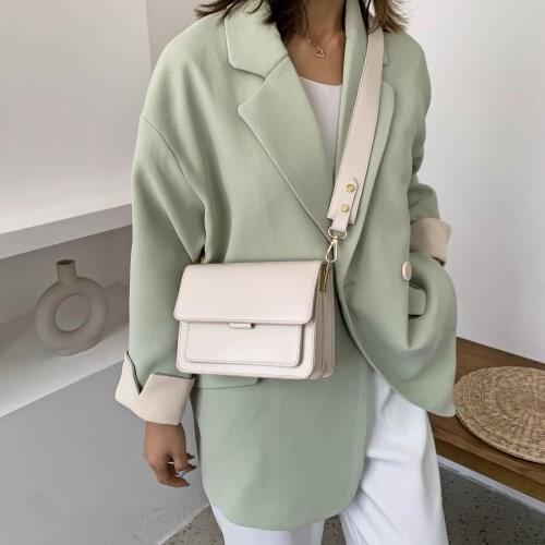 Simple Design Flap Shoulder Bag for Women 2021 Summer Fashion Mini PU Leather Lady Female Chain Messenger Crossbody Bags Handbag