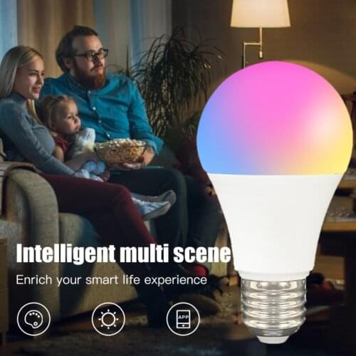 9W WiFi Smart Light Bulb E26 E27 LED RGB Lamp Work with Alexa/Google Home 85-265V RGB+White Dimmable Timer Function Magic Bulb